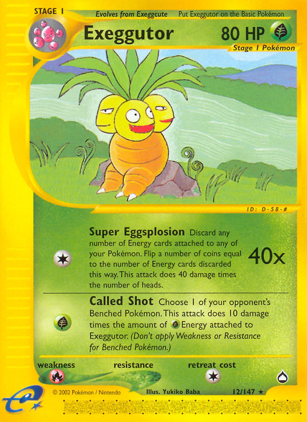 2003 Aquapolis Exeggutor Reverse Foil 