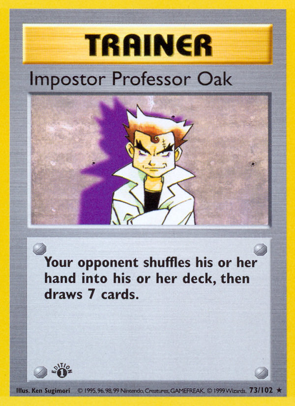 1999 Base Set Imposter Prof. Oak 1st Edition 