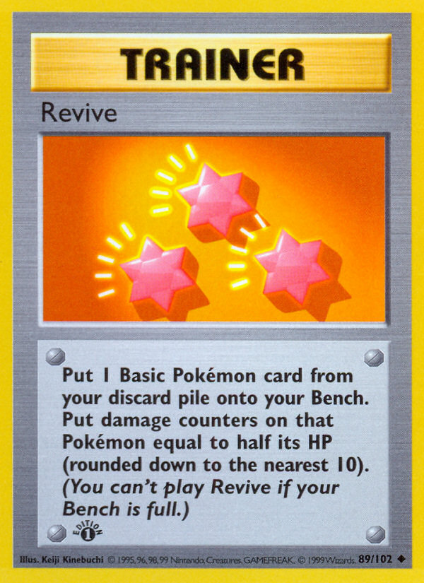 1999 Base Set Revive 1st Edition 