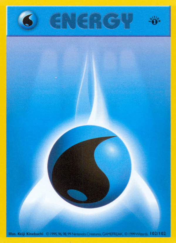 1999 Base Set Water Energy 1st Edition 