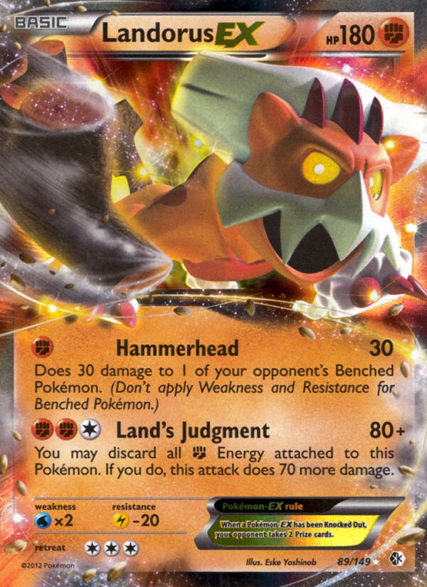 2012 Boundaries Crossed Landorus EX   Holo