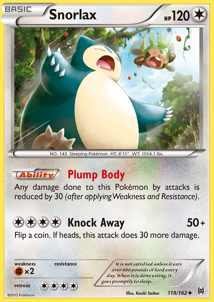 2015 Breakthrough Snorlax Reverse Foil 