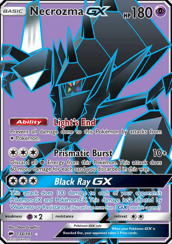 2017 Burning Shadows Full Art/Necrozma GX  