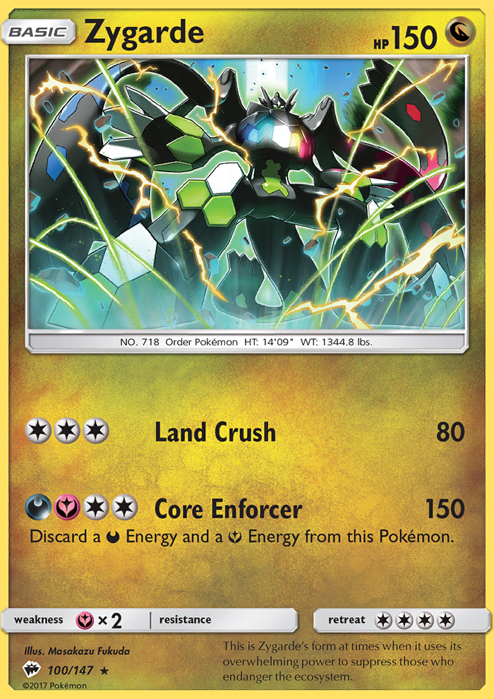 2017 Burning Shadows Zygarde   Holo