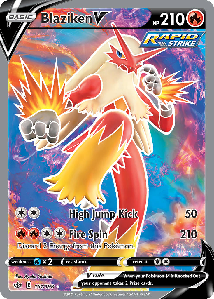 2021 Chilling Reign Full Art/Blaziken V   Holo