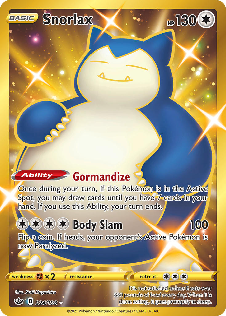 2021 Chilling Reign Full Art/Snorlax Secret 