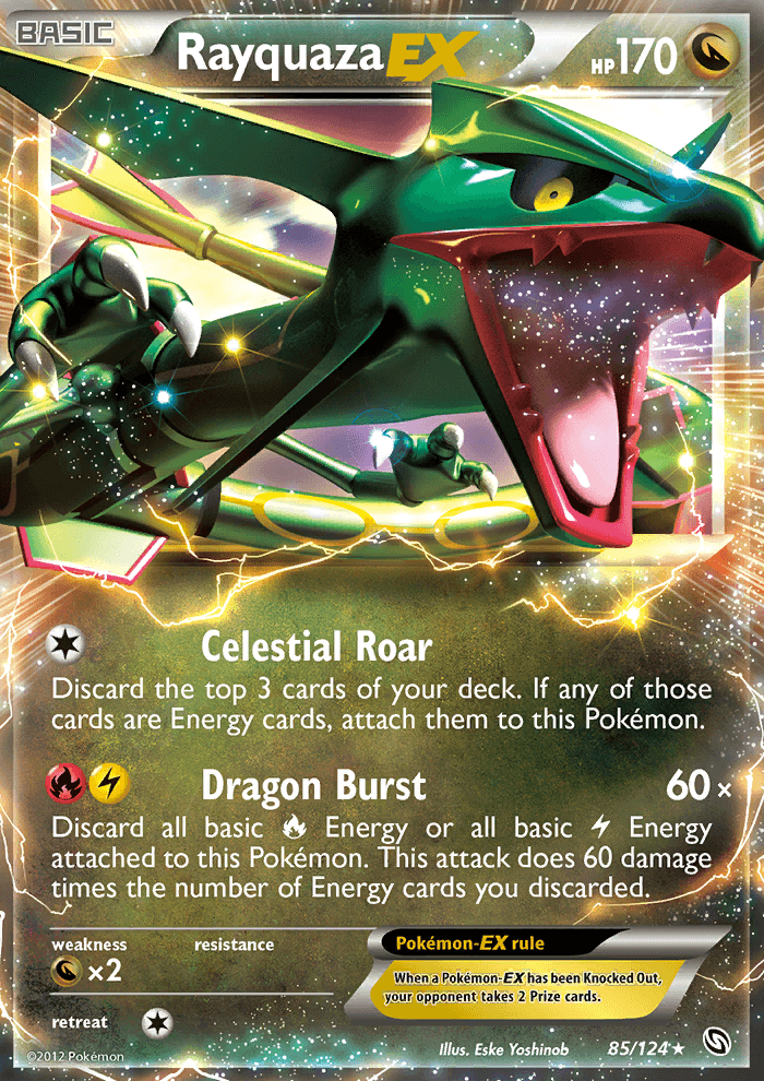 2012 Dragons Exalted Rayquaza EX   Holo