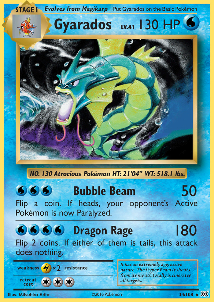 2016 Evolutions Gyarados Prerelease  Holo