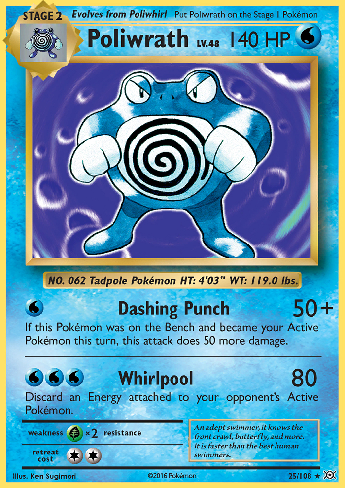 2016 Evolutions Poliwrath Reverse Foil 