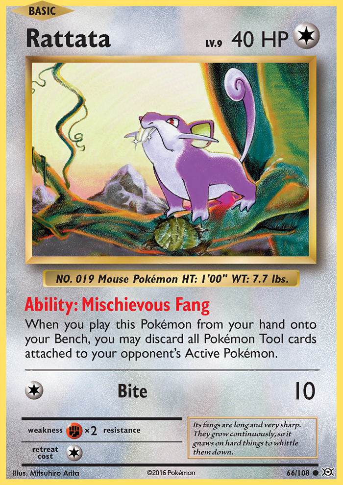 2016 Evolutions Rattata Reverse Foil 