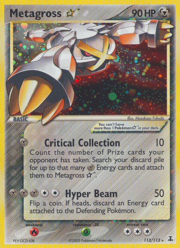 2005 EX Delta Species Metagross Gold Star  Holo