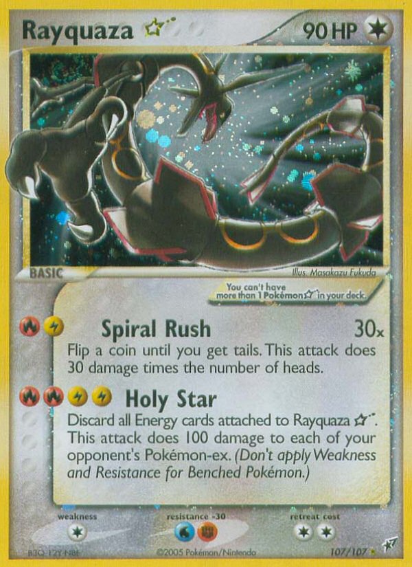 2005 EX Deoxys Rayquaza Gold Star  Holo