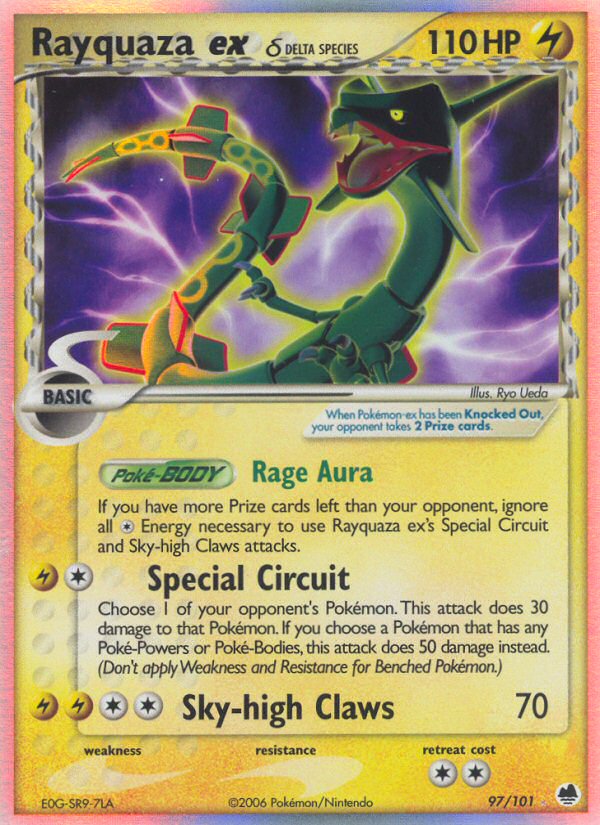 2006 EX Dragon Frontiers Rayquaza EX   Holo