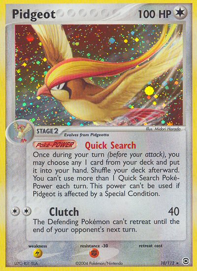 2004 EX Fire Red Leaf Green Pidgeot   Holo