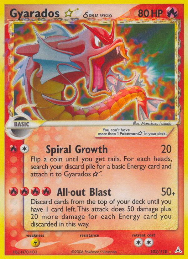 2006 EX Holon Phantoms Gyarados Gold Star  Holo