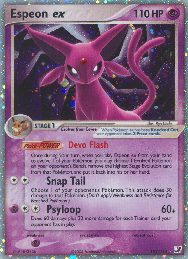 2005 EX Unseen Forces Espeon EX   Holo