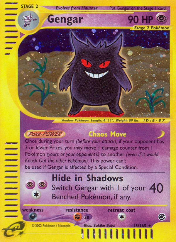 Pokemon Price 2002 Expedition Base Set Gengar Holo 