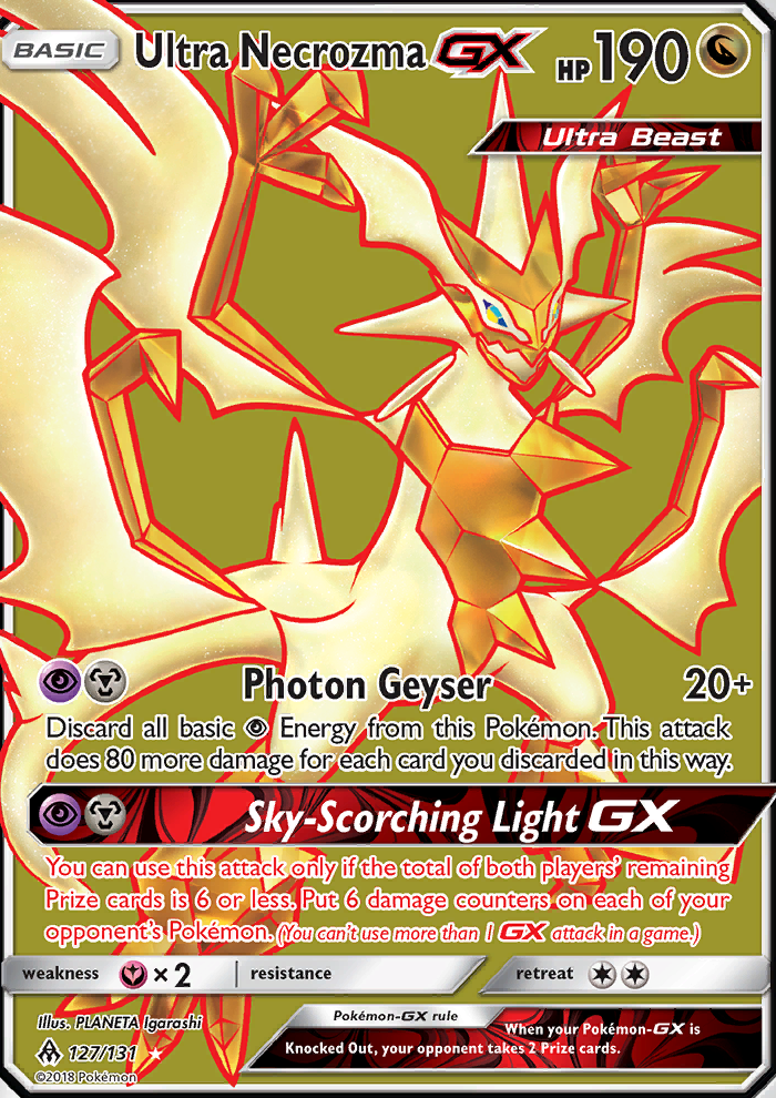 2018 Forbidden Light Full Art/Ultra Necrozma GX  