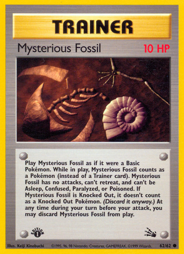 1999 Fossil Mysterious Fossil 1st Edition 