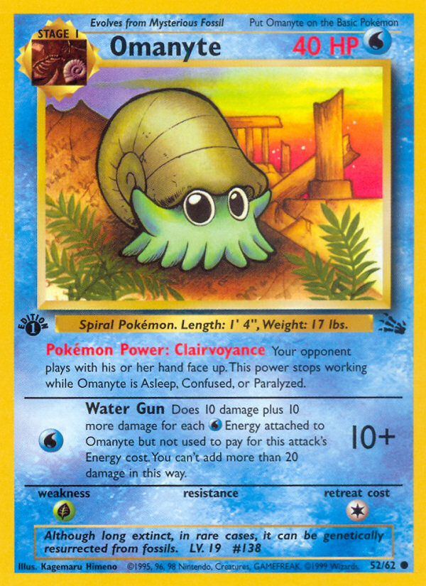 1999 Fossil Omanyte 1st Edition 