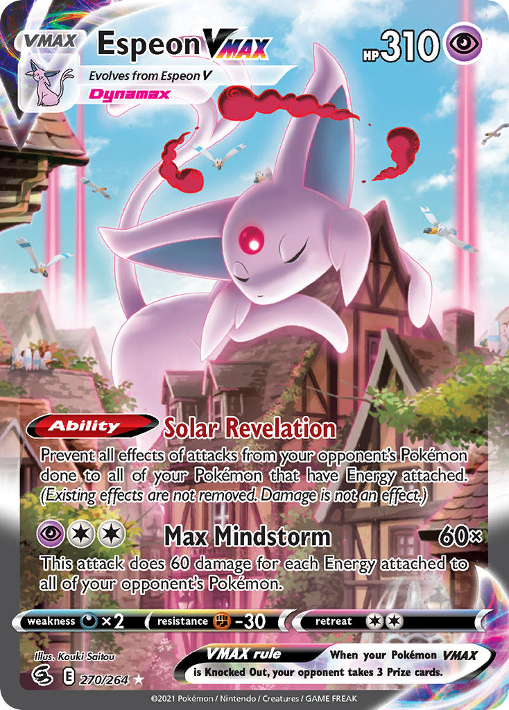 2021 Fusion Strike Full Art/Espeon Vmax Secret  Holo