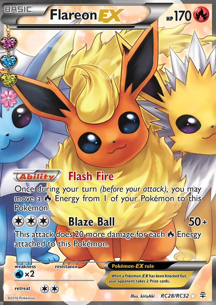 2016 Generations Radiant Collection Full Art/Flareon EX Portuguese  Holo