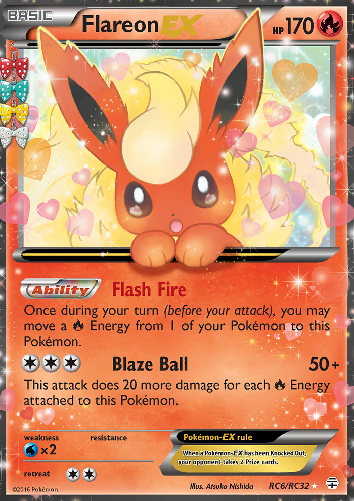 2016 Generations Radiant Collection Flareon EX   Holo