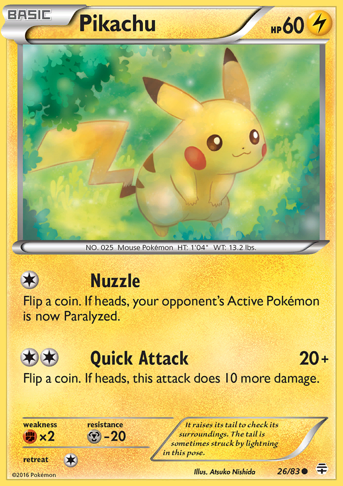 2016 Generations Pikachu Reverse Foil 