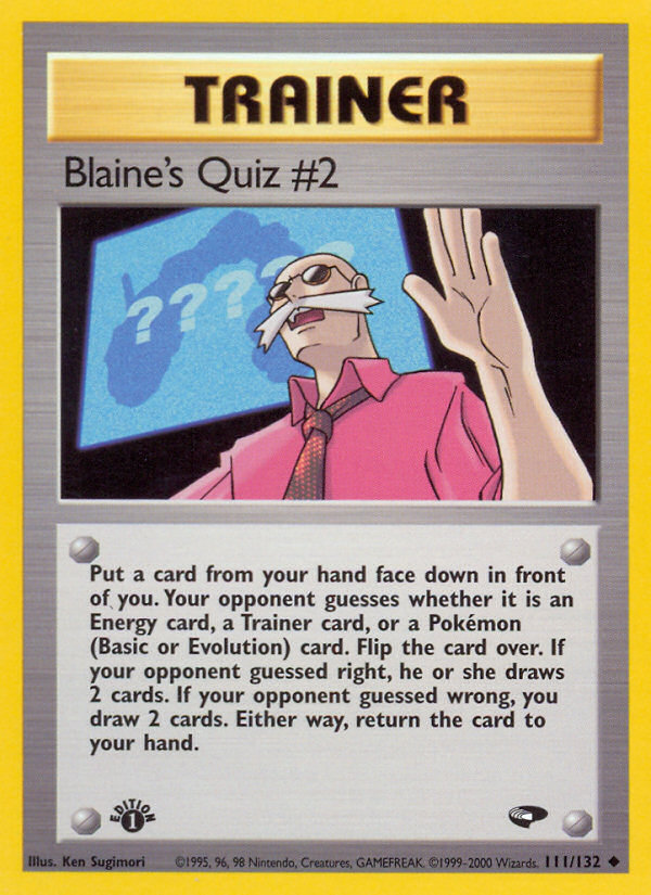 2000 Gym Challenge Blaine's Quiz #2  