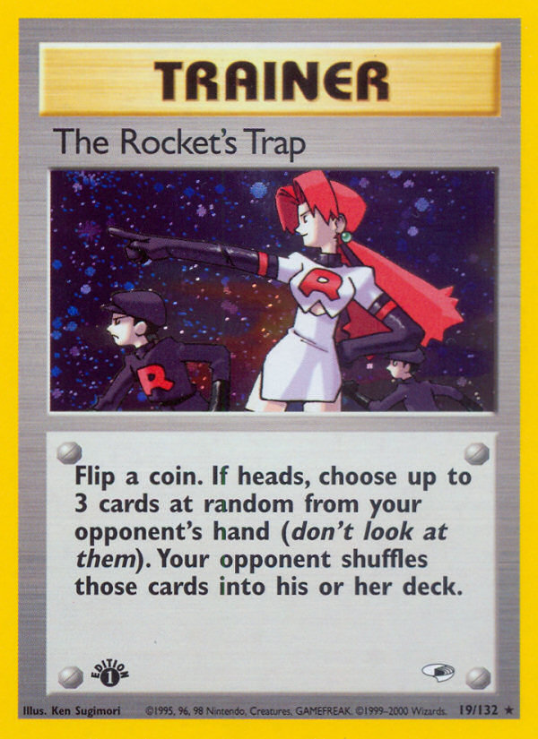 2000 Gym Heroes The Rocket's Trap Holo-1st Edition 