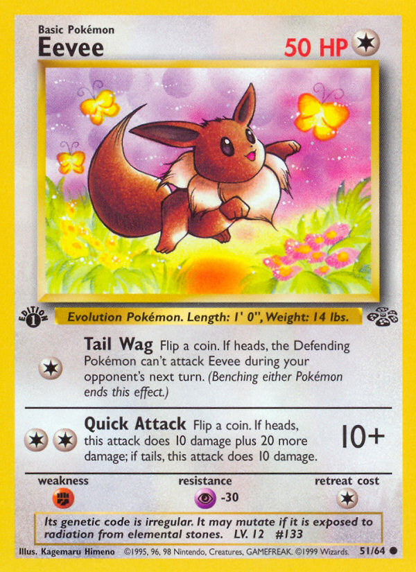 1999 Jungle Eevee 1st Edition 