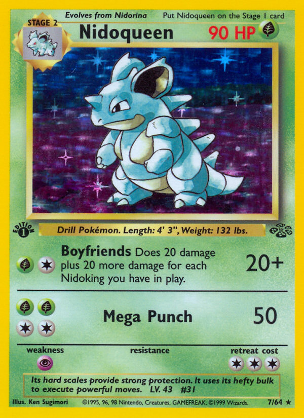 1999 Jungle Nidoqueen 1st Edition  Holo
