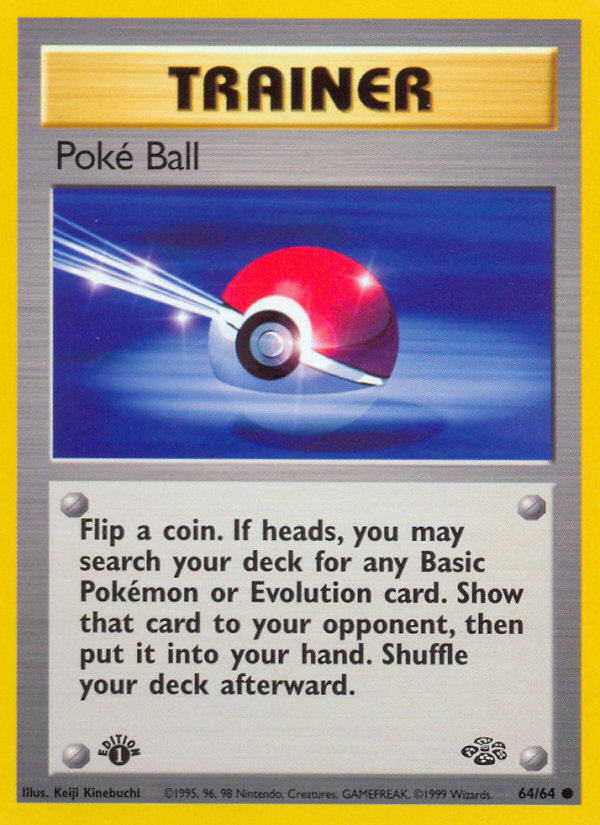 1999 Jungle Poke Ball 1st Edition 