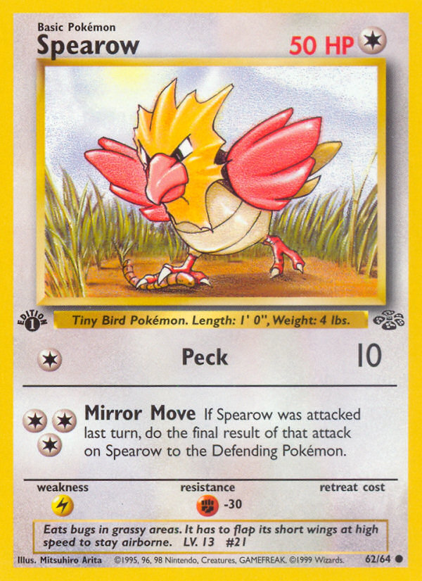 1999 Jungle Spearow 1st Edition 