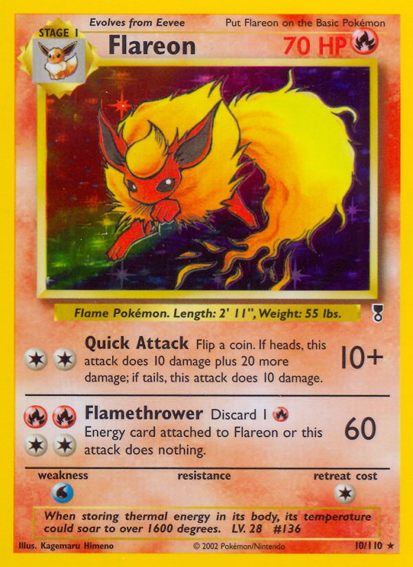 2002 Legendary Collection Flareon Reverse Foil 