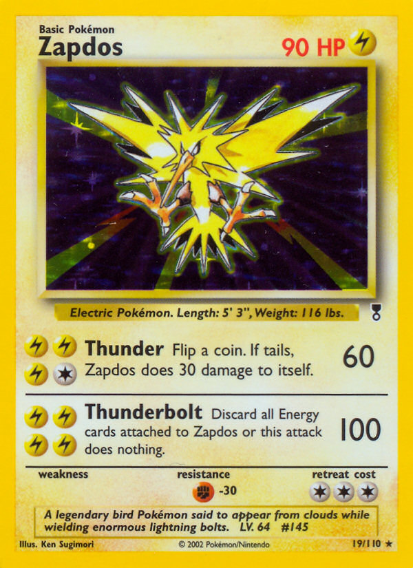 2002 Legendary Collection Zapdos Reverse Foil 