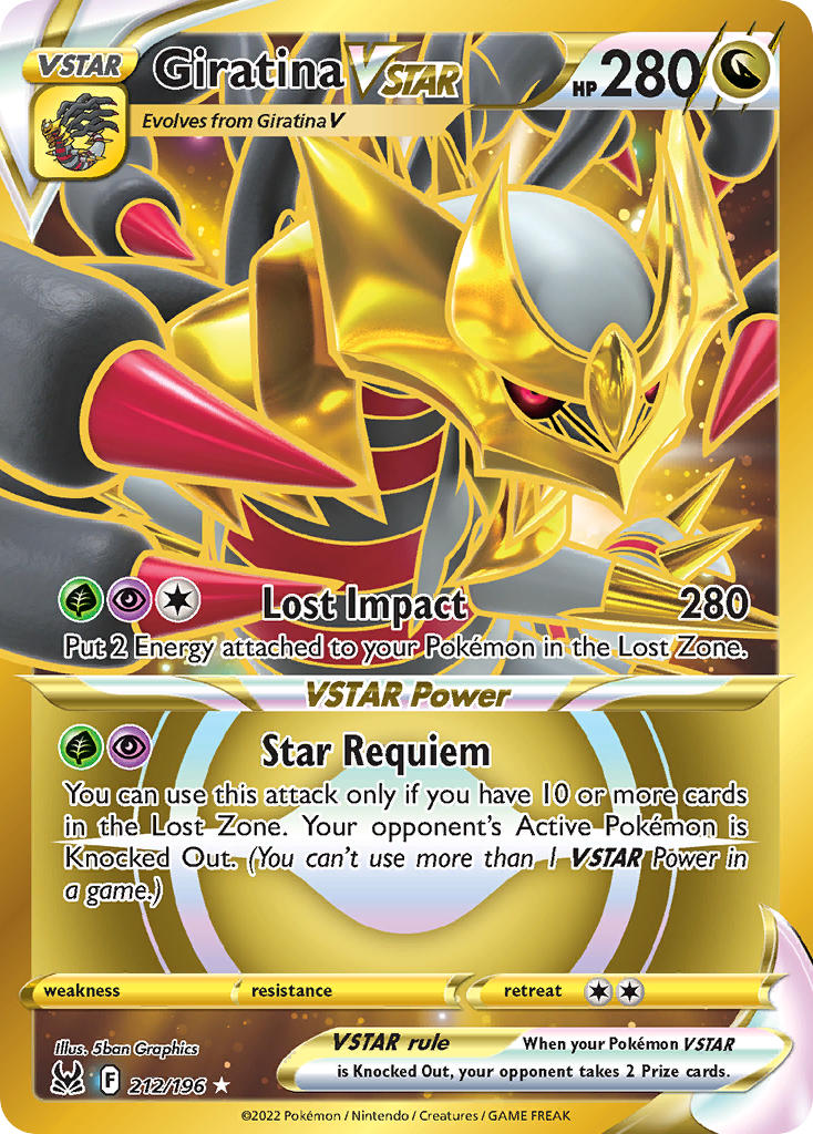 2022 Lost Origin Full Art/Giratina Vstar Secret  Holo