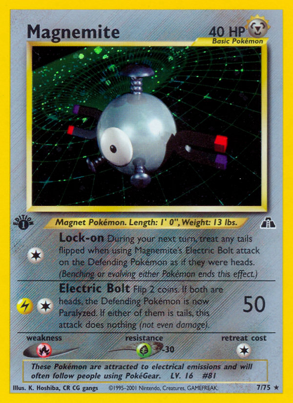 2001 Neo Discovery Magnemite 1st Edition  Holo
