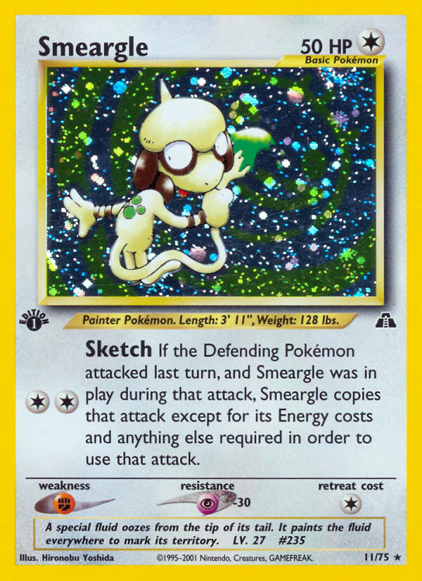 2001 Neo Discovery Smeargle 1st Edition  Holo