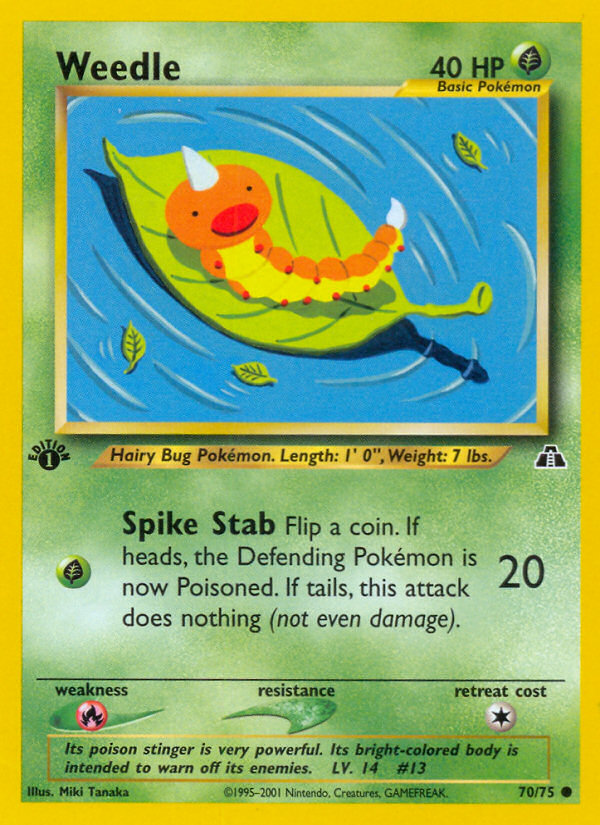 2001 Neo Discovery Weedle 1st Edition 