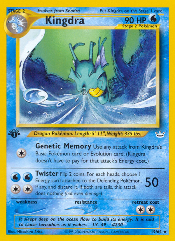 2001 Neo Revelation Kingdra 1st Edition 