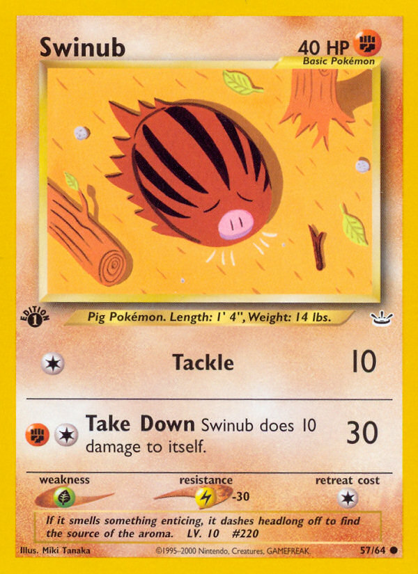 2001 Neo Revelation Swinub 1st Edition 