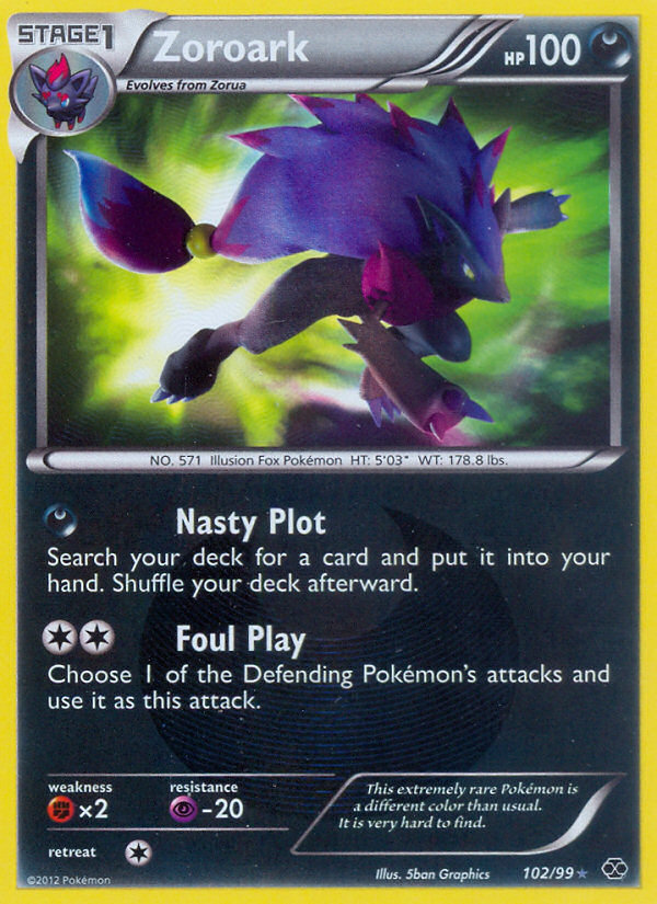 2012 Next Destinies Zoroark Corrected  Holo