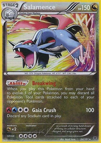 2013 Plasma Blast Salamence   Holo