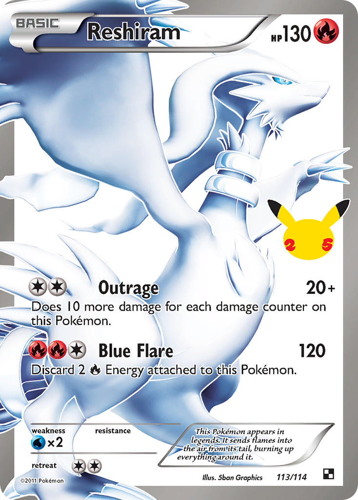 2021 Pokemon Celebrations Classic Collection Full Art/Reshiram  