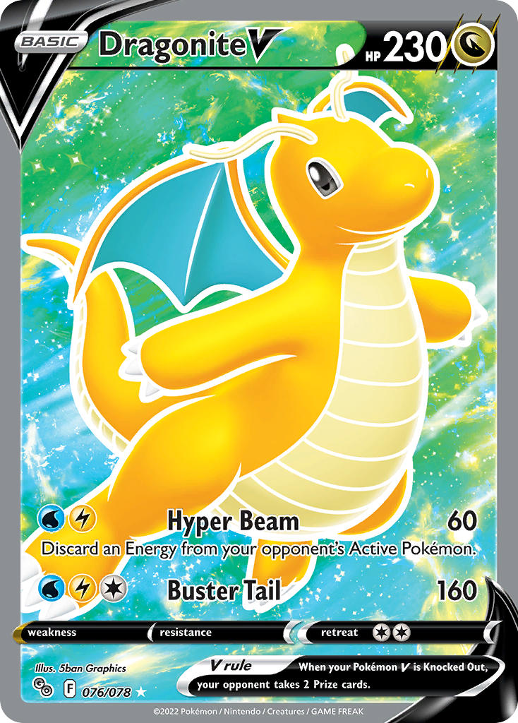 2022 Pokemon Go Full Art/Dragonite V   Holo