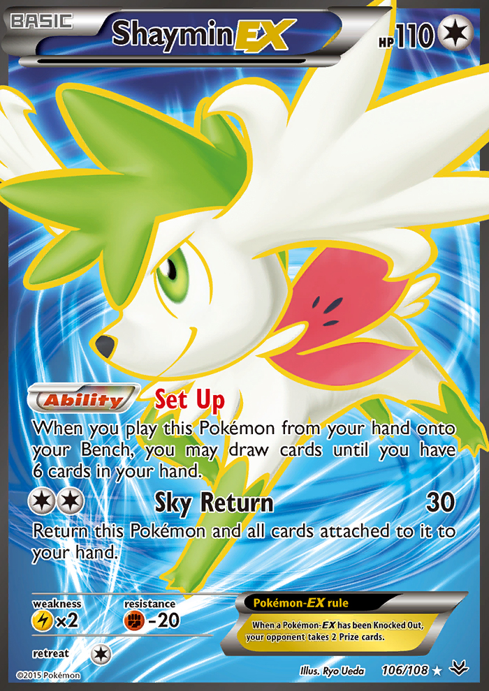 2015 Roaring Skies Full Art/Shaymin EX   Holo