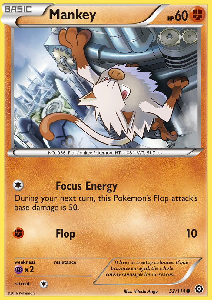 2016 Steam Siege Mankey Reverse Foil 