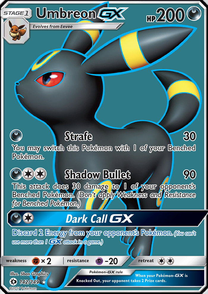 2017 Sun & Moon Full Art/Umbreon GX  