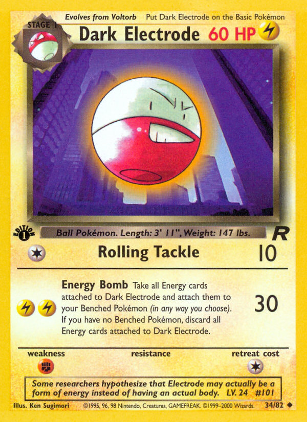 2000 Team Rocket Dark Electrode 1st Edition 